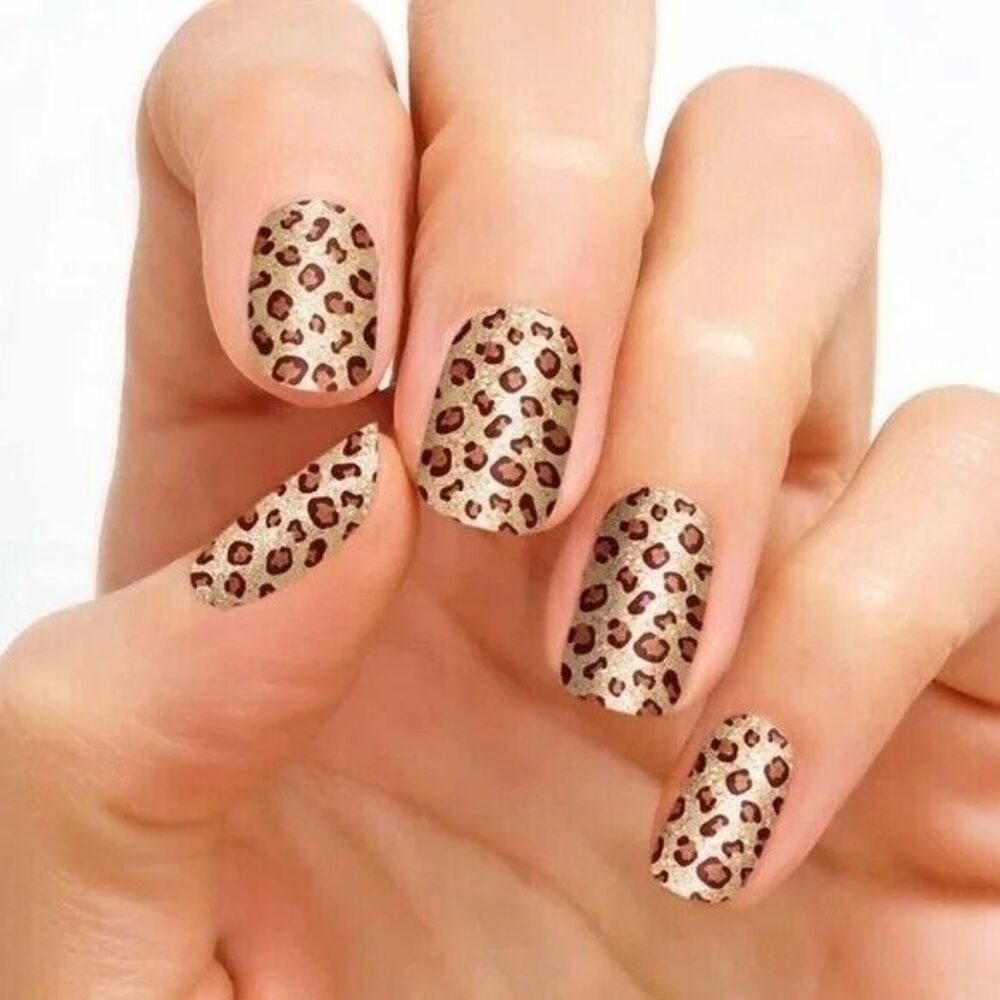 Safari Chic Color Street 100% Real Nail Polish Strips Retired Set Cheetah Print
